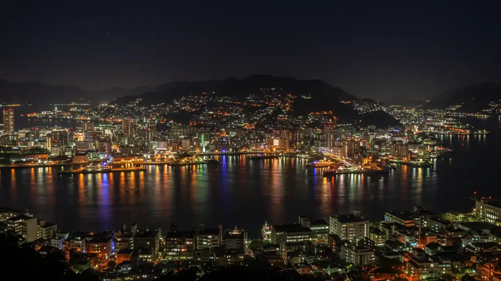 長崎市の稲佐山(いなさやま)から見た夜景のイメージ