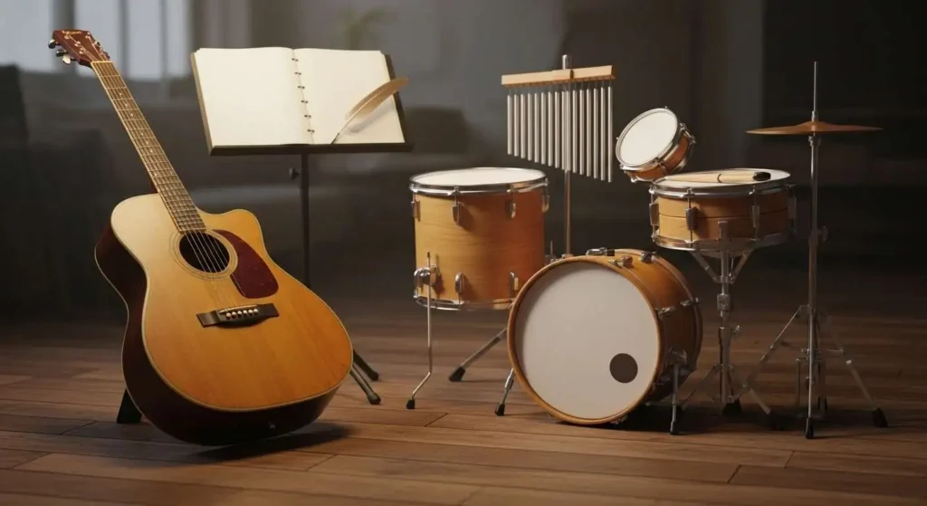 Abstract musical scene